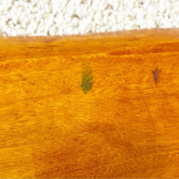 Vintage Mid Century Wooden Serving Tray Platter Boho Exotic Wood Divided Carved - Picture 10 of 15